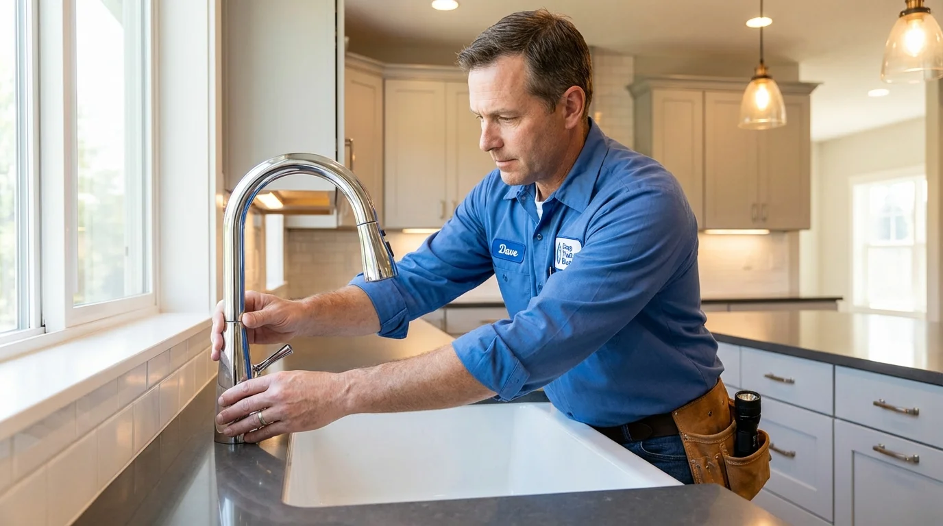 Kitchen faucet installation by Johns Plumbing LLC in Glen Ridge